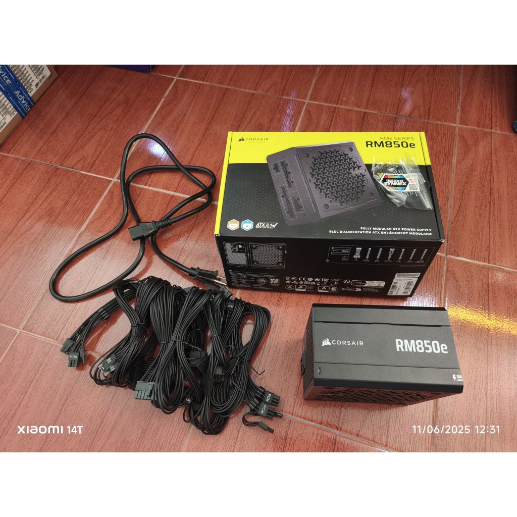 psu corsair 850w rm850e atx 3.1 80+gold model 2025