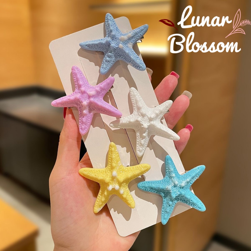 Lunar Blossom🌸น่ารักกิ๊บติดผมปลาดาว🌸เครื่องประดับผมสไตล์เกาหลี y2kกิ๊บติดผม พร้อมส่งในไทย