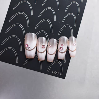 สติ๊กเกอร์เฟรนช์เล็บ ลายแบบต่างๆ สไตล์ชิคๆคูลๆ ให้เลือกหลายแบบ
