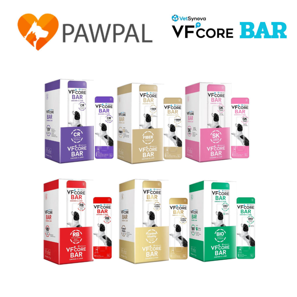 VF+Core BAR 1 กล่อง 20 ซอง 🔥Exp.2027 วิตามินบาร์สำหรับสุนัข รูปแบบแท่ง ทานง่าย อร่อย