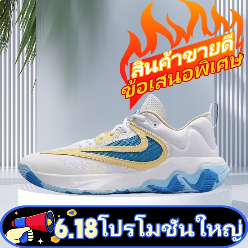 🌈6.18 ช้อปปิ้งบูม！🌈ไนกี้ Basketball Shoes Nike Giannis-Immortality 3 "White and Blue" รองเท้าบาสเก็ต