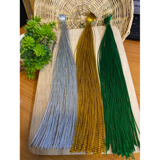 เชือกดิ้นแบ่งขาย ดิ้นทอง ดิ้นเงิน ดิ้นเขียว (ยาว 23-24 ซม.) …