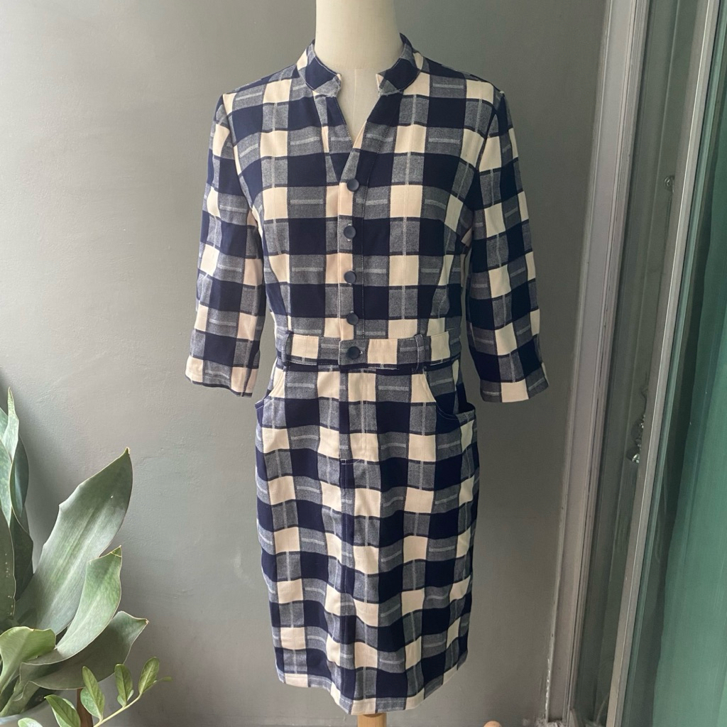 USED Semir plaid dress size L