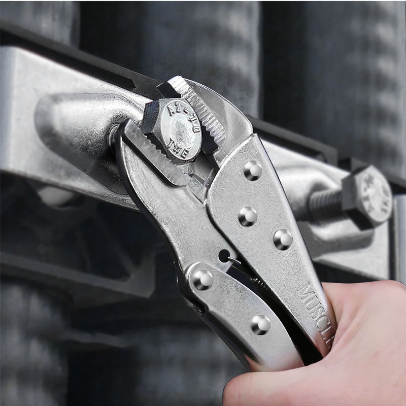 MUSCLE COW คีมล็อคของแท้ ขนาด 10 นิ้ว สำหรับงานหนัก ความแข็งแรงสูง ทนความร้อนได้ ได้สบาย ปากคีมกาง 45 มม. - รูปที่ 2