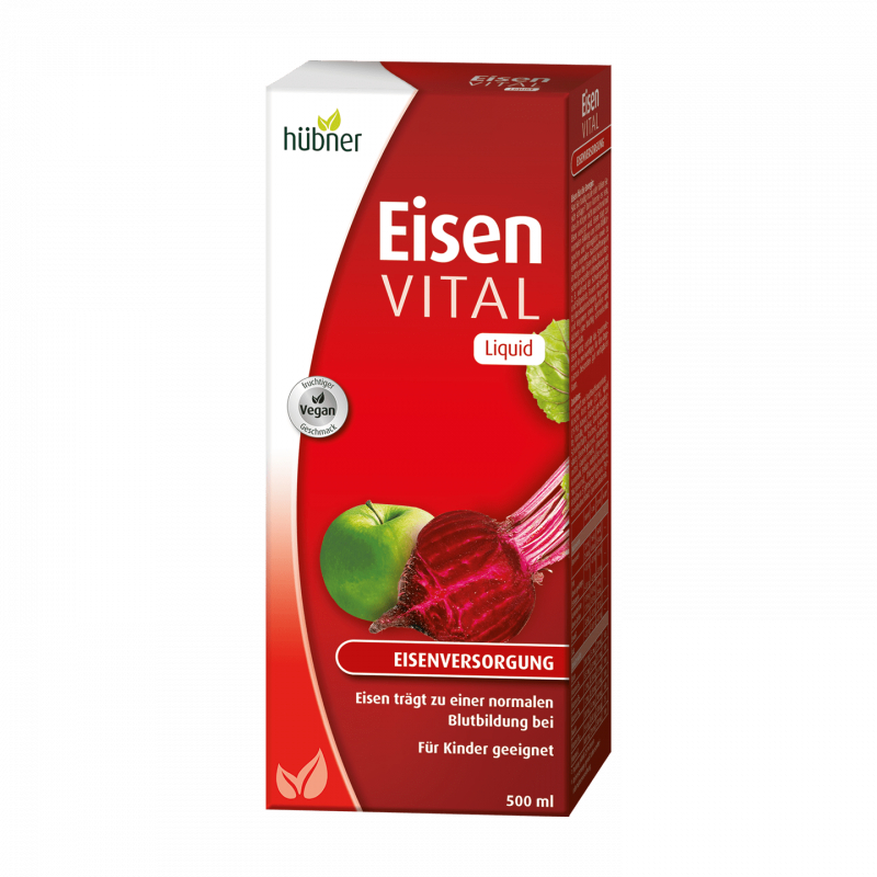 Huebner Eisen VITAL โลหิตดี ร่างกายสดชื่น ธาตุเหล็กชนิดน้ำเชื่อม เพื่อทุกคนในครอบครัว