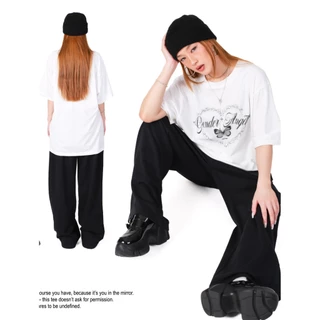 kome.offi เสื้อยืดโอเวอร์ไซส์ รุ่น Gender angel / Angel heart
