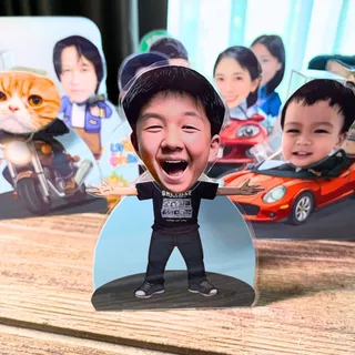 ตุ๊กตาหัวดุ๊กดิ๊กน่ารัก แบบ 3 มีลายให้เลือกมากมาย (แบบใส่ถ่านอย่างเดียว) แถมถ่านฟรี