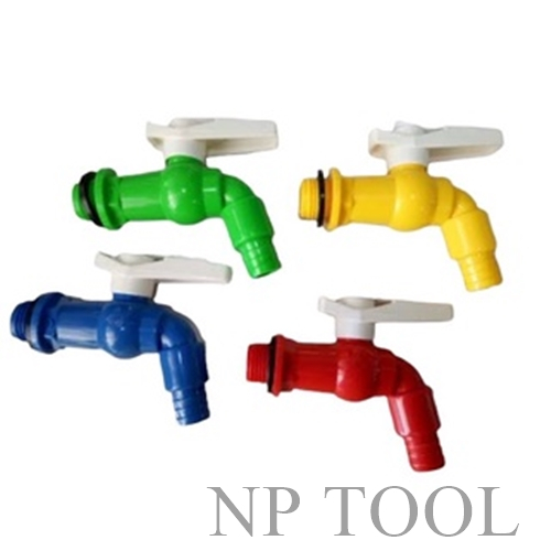 NP-408 ก๊อก ก๊อกบอล ก๊อกสนาม แฟนซี ( พลาสติก PVC ) ขนาด 4 หุน (1/2”) หุน(คละสี) (ต่อชิ้น)