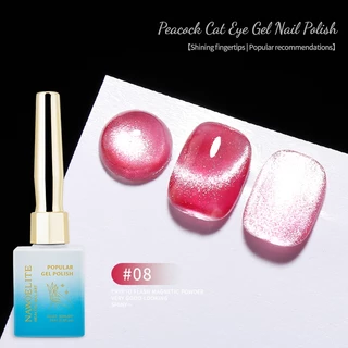 Nawoelite ลูกแก้ว สีทาเล็บเจล สีเจล เจลทาเล็บแมวเมตา 24 สี สายรุ้ง เอฟเฟกต์ตาแมวสะท้อนแสง✨ ใช้ไฟUV/LED ✨แวววาวสุดจัด!