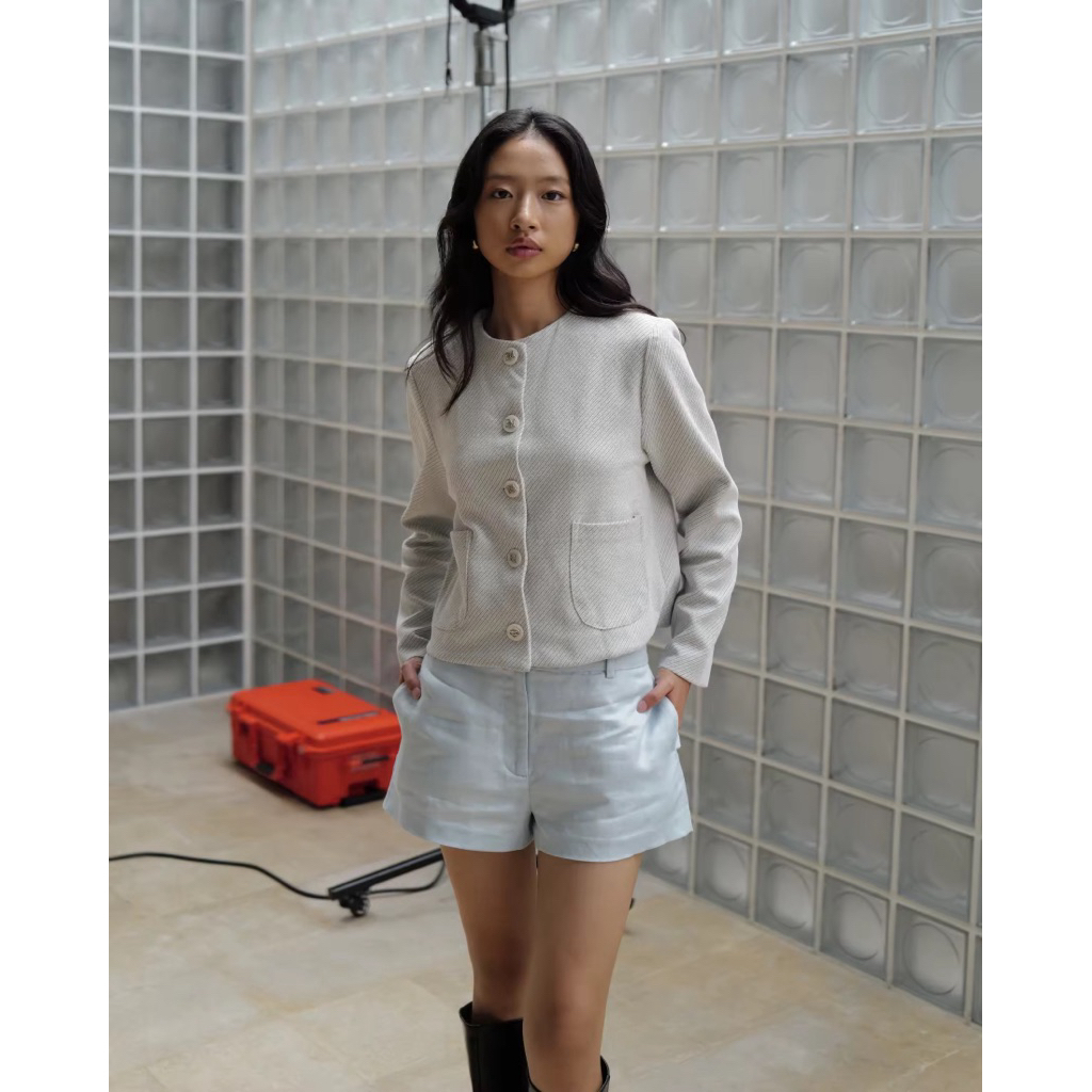 Rally RM Buttons Jacket - เสื้อแจ็คเก็ตRM สี Pearl size M