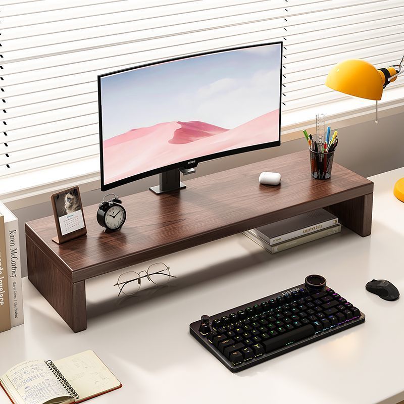 ราคาที่ดีที่สุด💻รุ่นไม้หนา ชั้นวางจอคอม ชั้นวางโน้ตบุ๊ค จัดเก็บของ จัดระเบียบเดสก์ท็อปเพิ่มความสูงของจอมอ มีหลายขนาด