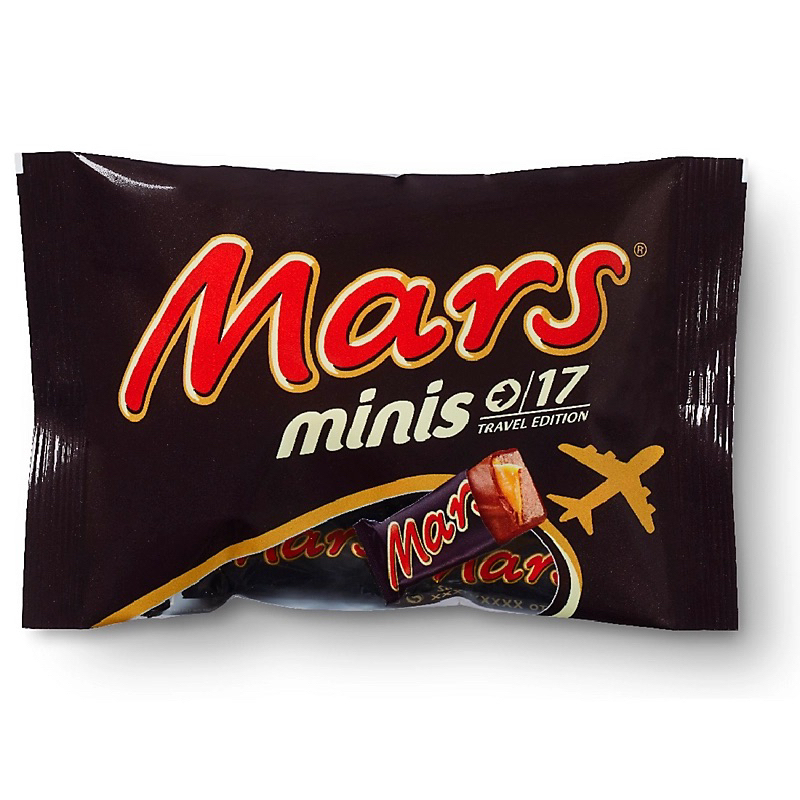 Chocolate Mars Minis น้ำหนัก 333 กรัม มีประมาณ 17 ชิ้น สินค้าจากเนเธอร์แลนด์ Exp.19/07/26