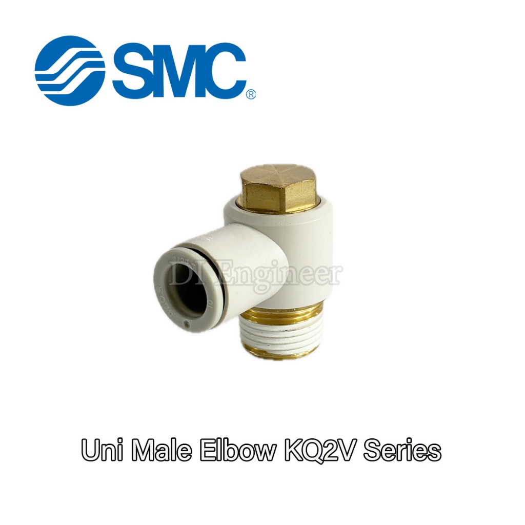 SMC Fitting ,Universal Male Elbow KQ2V ข้อต่อฟิตติ้งสวมเร็วแบบ One-Touch KQ2 Series