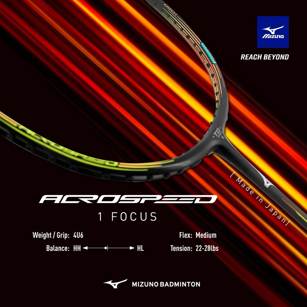 [พร้อมส่ง] MIZUNO ACROSPEED 1 FOCUS 4ug6 JP Code ไม้แบดมินตัน จากญี่ปุ่น 🇯🇵 (ประกัน 3 เดือน)