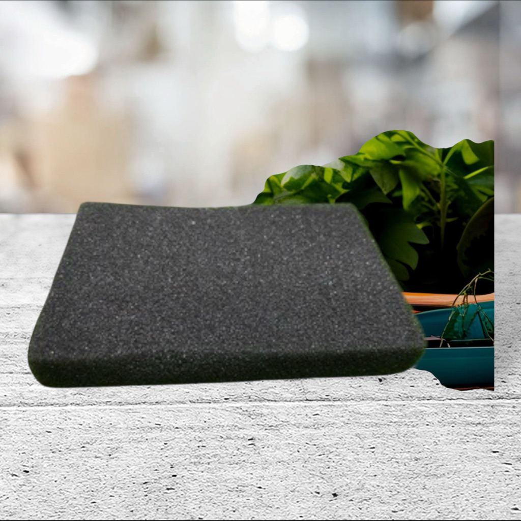 ฟองน้ำทาล้อดำ สีดำ เกรด A เนื้อละเอียดขัดเคลือบเงายางรถทนทานไม่เปื่อยยุ่ยทาล้อดำ10*7*1.5cm - รูปที่ 3