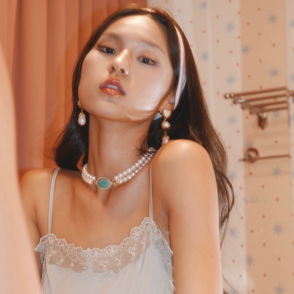 Valleydarley – Double layer Green Amazonite freshwater pearl necklace ราคา ถูกที่สุด ดีลบีเคเค แกลเลอรีภาพที่ 3