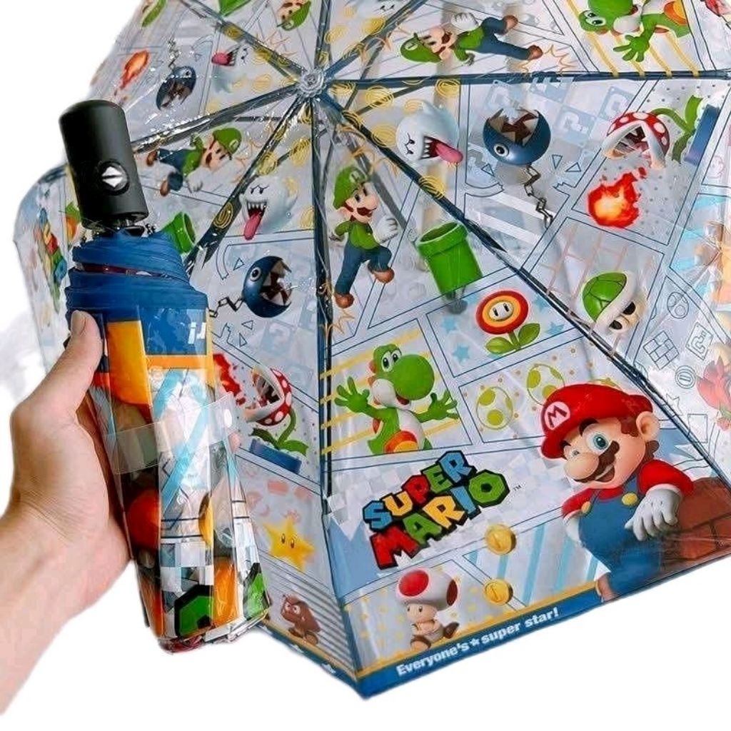 ร่มใสร่มเด็กลายSuperMarioอัตโนมัติพร้อมส่งในไทยสาวกอย่างเราจะพลาดได้ไงคลอนี้น่ารักฝุด ๆพิเศษสั่งซื้อวันนี้มีของแถมฟรีจ้า