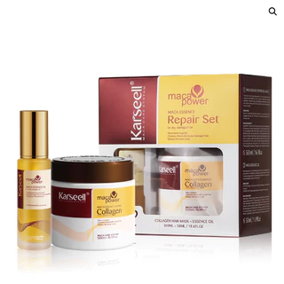 พร้อมส่ง(ส่งด่วน) Karseell รีแพร์เซ็ท ทรีทเม้นท์คอลลาเจน กระปุก 500 มล. + เซรั่มออยล์บำรุงผม 50 มล. บำรุงผมแห้งเสียชี้ฟู