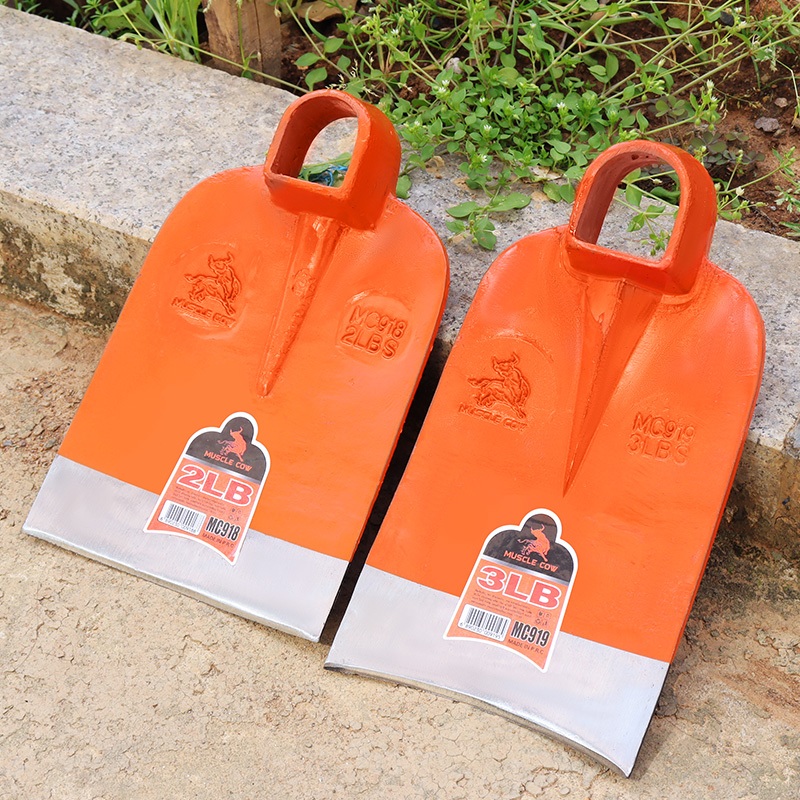 MUSCLE COW จอบถากหญ้า จอบเหล็กหนาคุณภาพสูง น้ำหนัก 2LB/3LB ใช้งานกลางแจ้ง ขุดดิน พลิกดิน ปลูกผัก สวนเกษตร แข็งแรง ทนทาน - รูปที่ 4