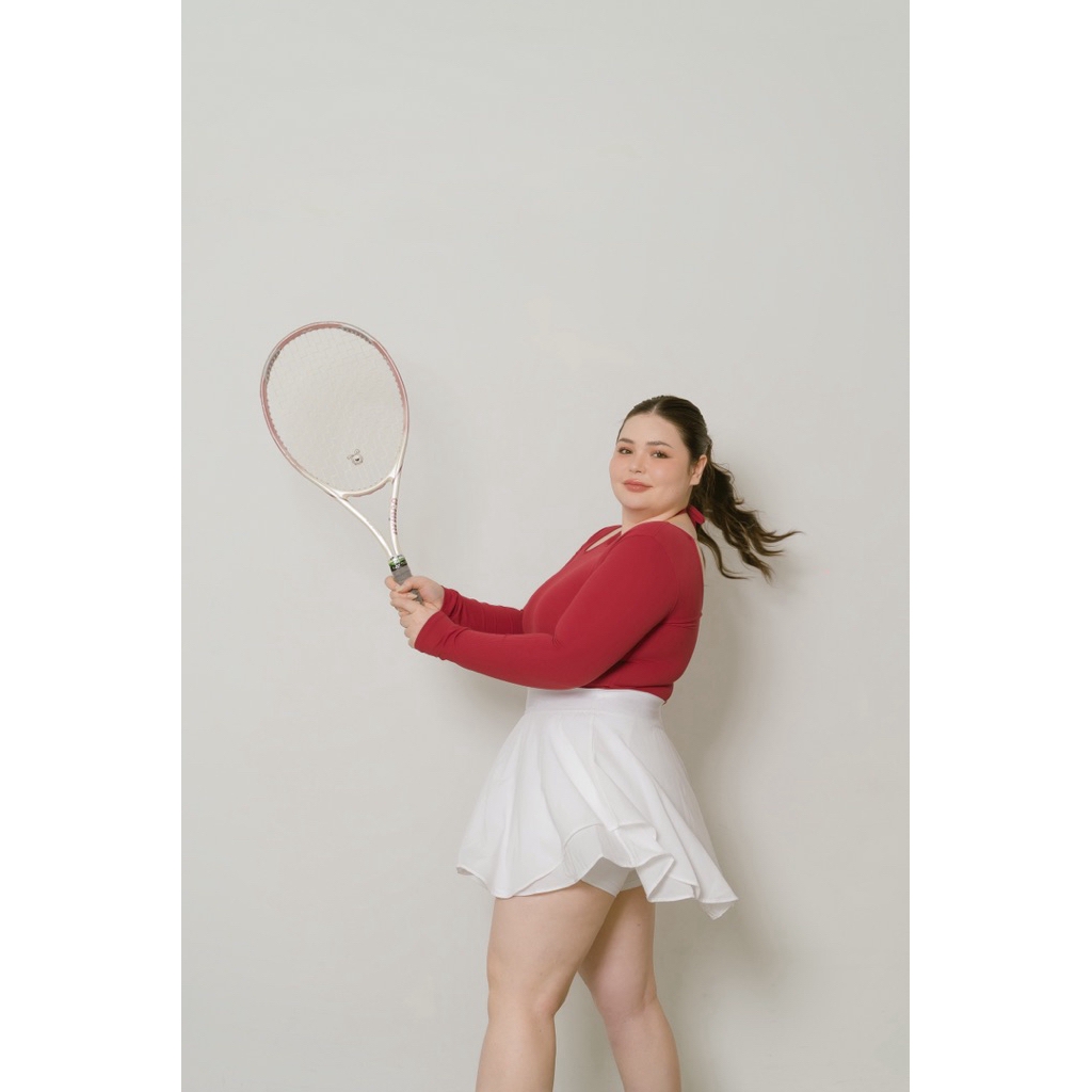 Mofitt.muse | กระโปรงตีกอล์ฟออกกำลังกาย S-2XL ผ้าพริ้วระบายอากาศอย่างดีมีช่องใส่มือถือ ชุดวิ่ง - รูปที่ 4