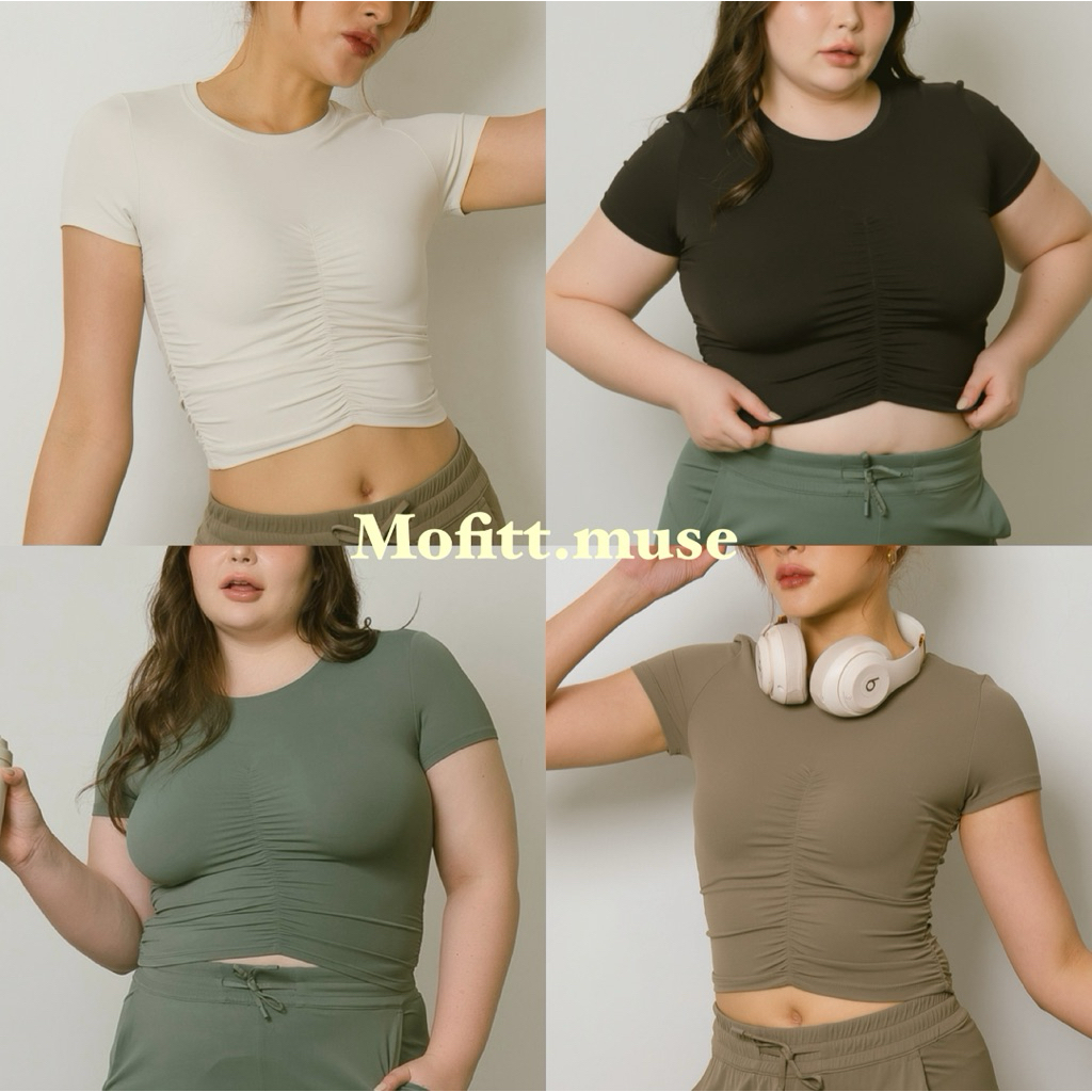 Mofitt.muse |เสื้อออกกำลังกายมี S-2XL ใส่อยู่บ้านชิวๆใส่ขึ้นเครื่องได้ สาวอวบ วิ่ิง โยคะ พิลาทิส