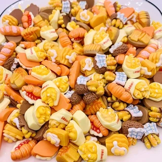 J606อาหารขนมฝรั่งของเล่นขนมปังบิสกิตเรซินแพ็คละ 10 ชิ้น