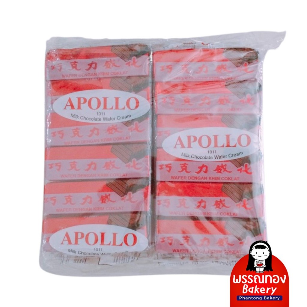 แพ็ค 48 ชิ้น Apollo Chocolate Wafer เวเฟอร์ช๊อกโกแลต