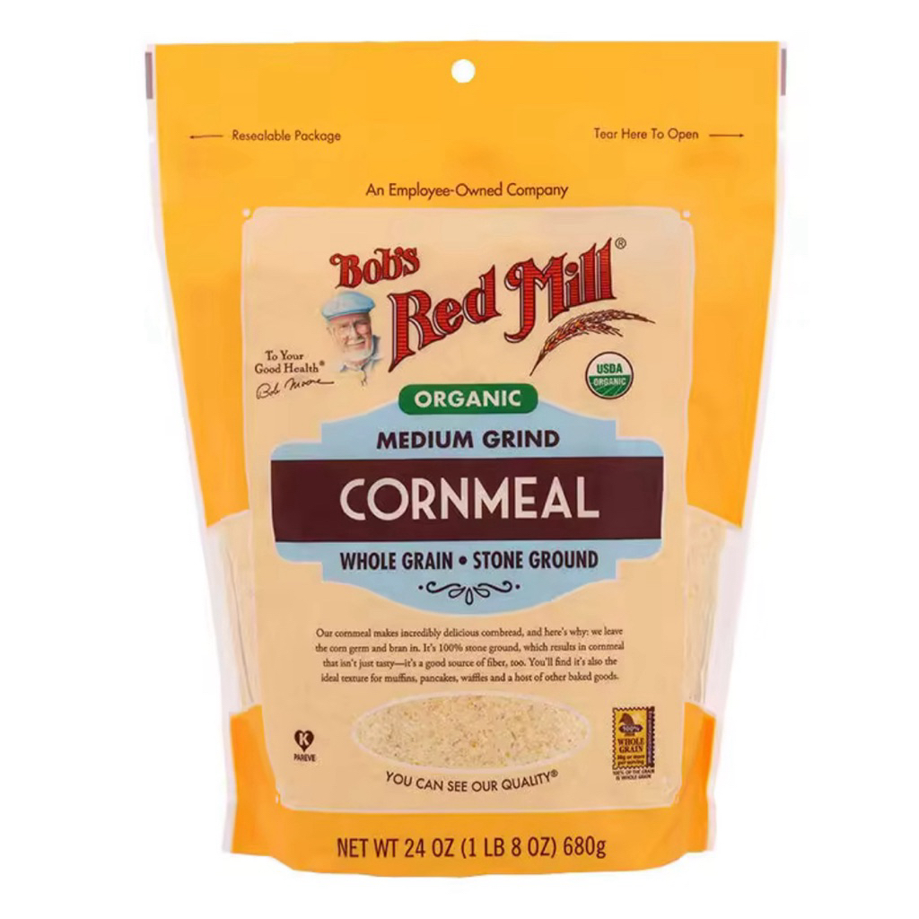 Bob’s red Mill Organic Cornmeal/Gluten Free Oatflour/Potato Starch/Dark Rye/Coconut Flake/Chickpea Flour/Masa Harina