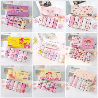 🚚ขายส่ง🚚กางเกงในขาเว้าเด็กผู้หญิง ผ้าฝ้าย100% ระบายอากาศดี ตัวการ์ตูนน่ารัก กางเกงในเด็กผญ 1กล่องมี5ตัว เซ็ทสุดคุ้ม
