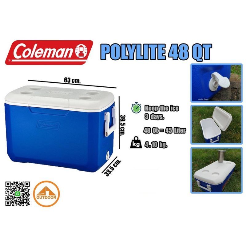 Coleman Polylite 48Q Cooler #Blue 2000033007