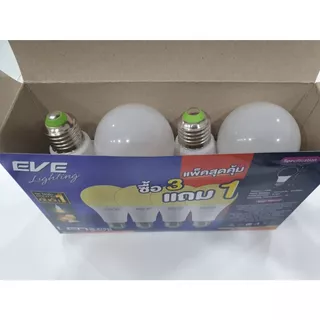 EVE หลอดไฟ LED Bulb A60 ขนาด 7W, 13W รุ่น บรรจุแพ็ค 4ดวง แสงขาว แสงเหลือง (เฉลี่ยแล้วถูกมาก)