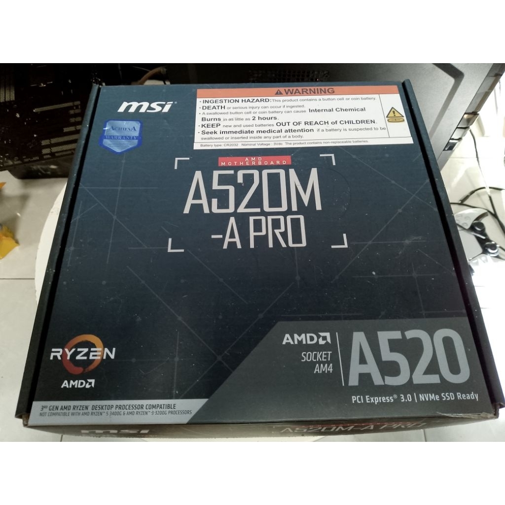 Mainboard MSI A520M-A PRO มือสอง สภาพใหม่ + Nvidia GeForce GT 630 + PSU 550W + Case Micro-ATX