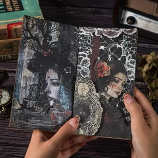 ‼️พร้อมส่ง‼️กระดาษสไตล์ลูกไม้โกธิก วินเทจสําหรับตกแต่งสมุดภา…