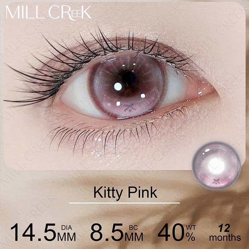 Mill Creek 【NEW&💕💕】คอนแทคเลนส์สี คอนแทคเลนส์สีชมพู ฟ้า น้ำตาล ให้ความชุ่มชื้น สบายตา Cosplay