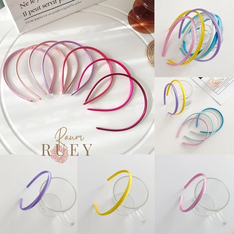 Small Satin Headbands ที่คาดผมผ้าซาติน ที่คาดผมขนาดเล็ก ที่คาดผมสไตล์เกาหลี ที่คาดผม ที่คาดผมผ้า