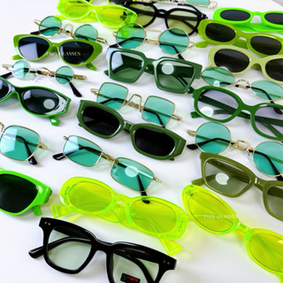 มีส่งด่วน 🇹🇭 แว่นสีเขียว แว่นตาแฟชั่น แว่นกันแดด 💚 รวมสีเขีย…