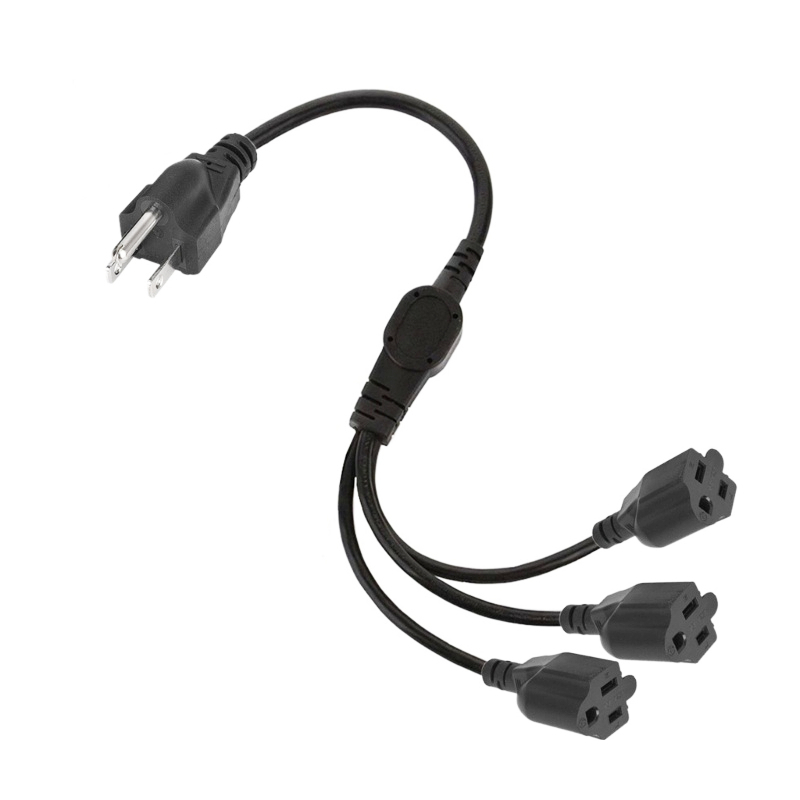 (พร้อมส่ง) Power Cord Extension Y Splitter 1 to 3 Way สาย AC Power Cord 53cm