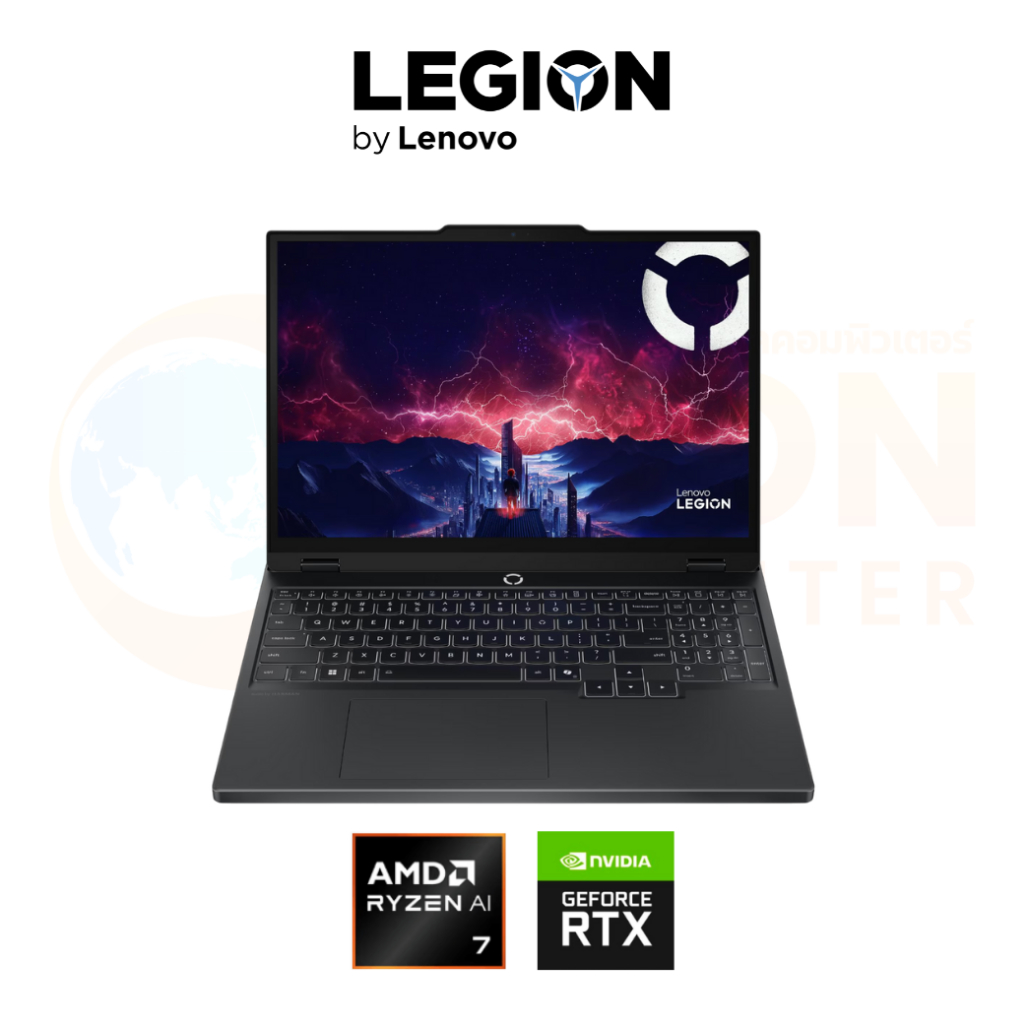 LENOVO LEGION 5 15AHP10 83M0000NTA NOTEBOOK (โน้ตบุ๊ค) AMD RYZEN 7 260 / RTX 5060 / 24GB / 1TB / WIN