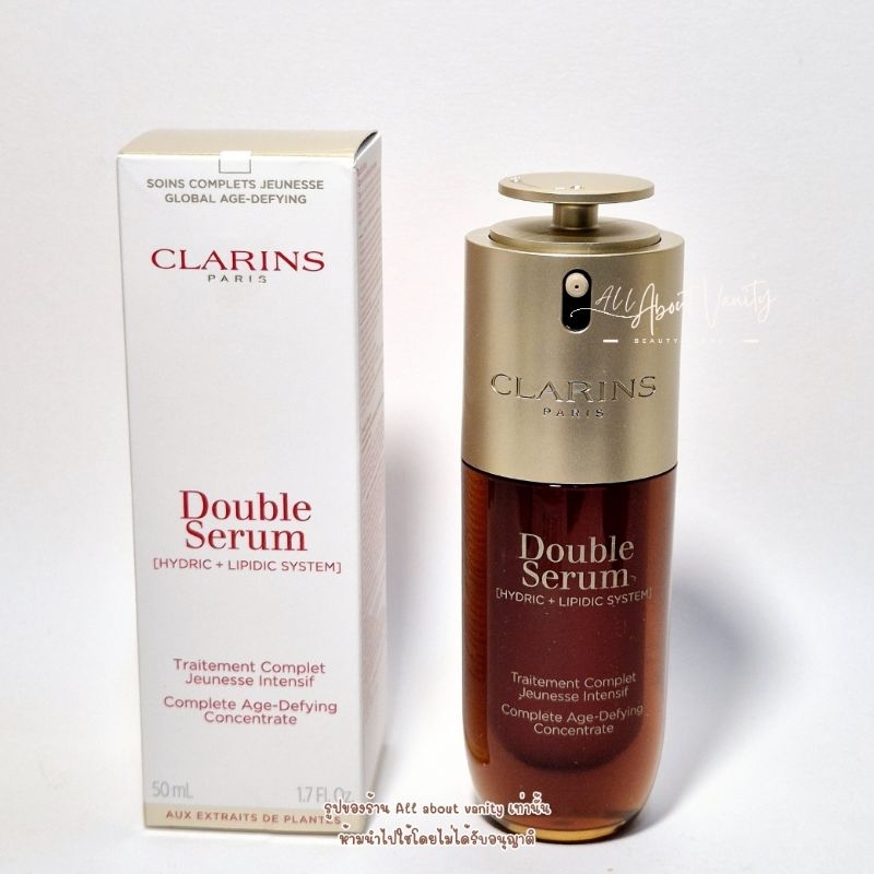 Hot item (พร้อมส่ง-Preorder)เซรั่มกู้ผิว Clarins Double serum 50ml [หิ้วดิวตี้ฟรี-ป้ายคิง/สคบ.]