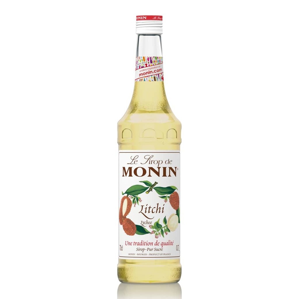 (ขวดเปล่า) โมนิน ไซรัป Lychee ((Empty Bottle) Monin Syrup Lychee) 700 ml.