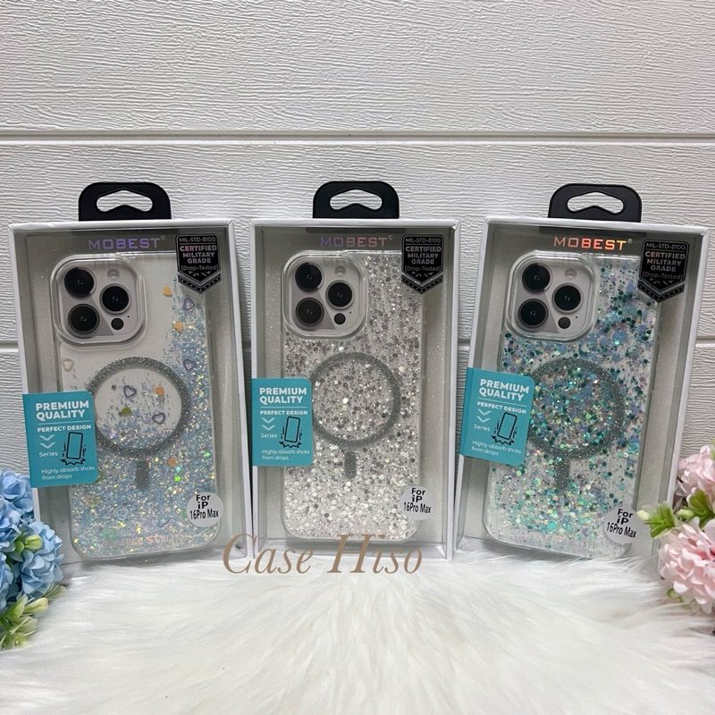 New🎉Mobest case Glitter Mag สำหรับ 16/16pro/16 pro max (พร้อมส่งในไทย)