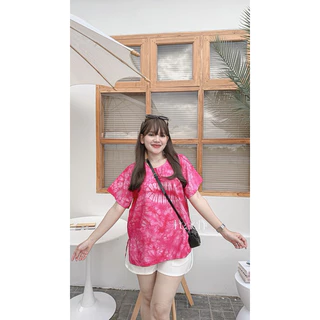 เสื้อมัดย้อมมีแขนเนื้อผ้าcotton เสื้อเดี่ยว