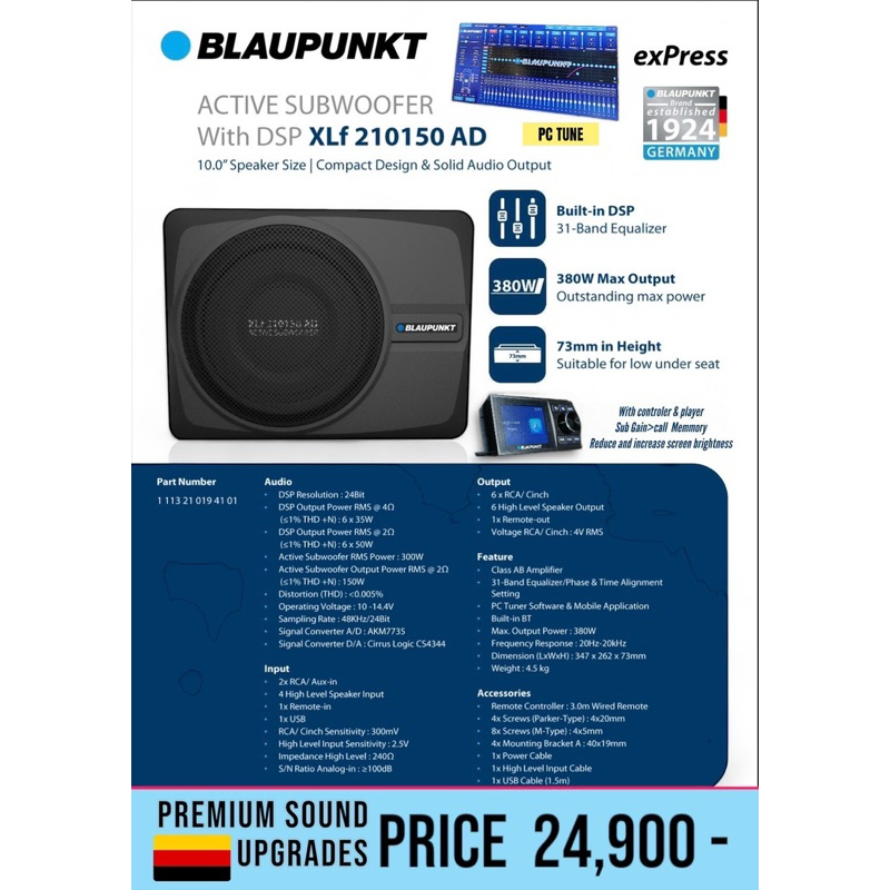 BASSBOX BLAUPUNKT XLf 210150 AD