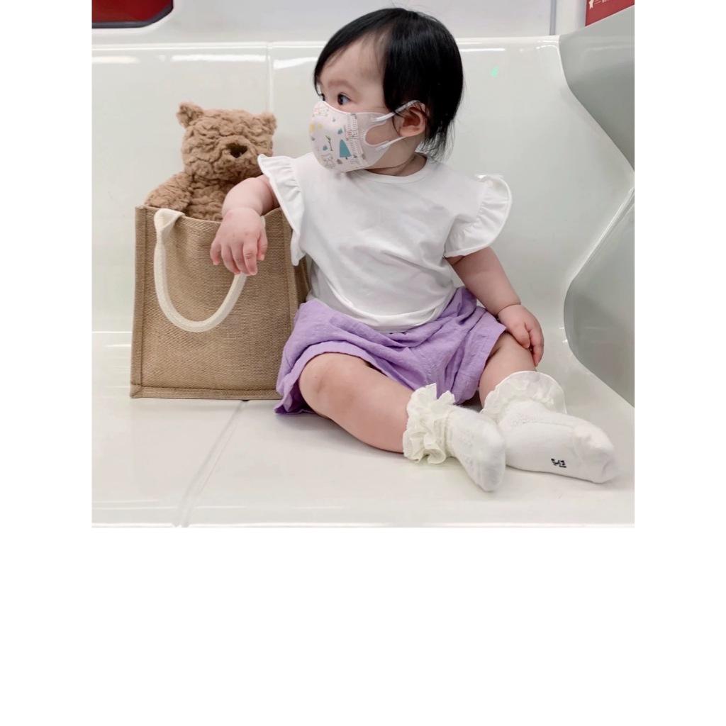(KIDS) เสื้อยืดเด็กหญิงผ้าร่องแขนระบาย สีพาสเทลหวานๆ ใส่ได้ตั้งแต่ 1-7 ขวบ ราคา ถูกที่สุด ดีลบีเคเค แกลเลอรีภาพที่ 7