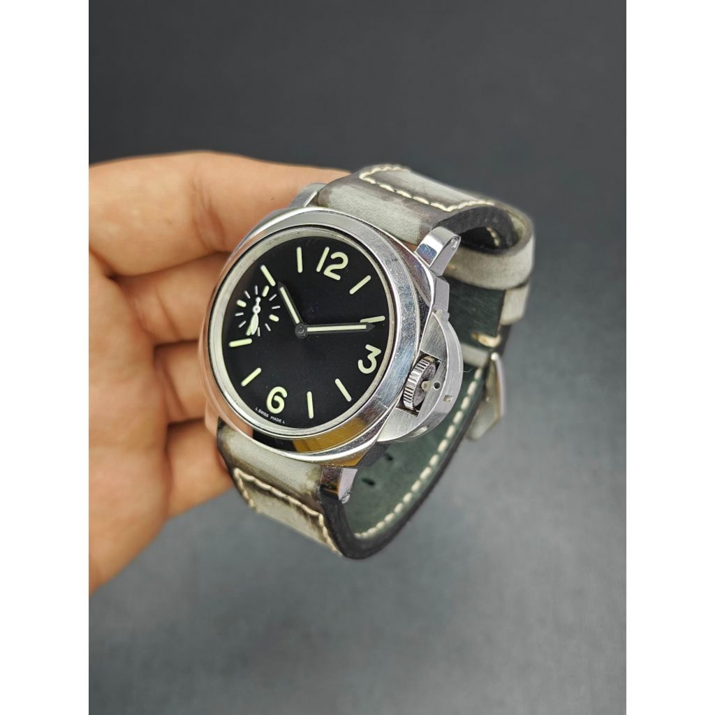 สายนาฬิกา สายหนังวัวแท้ overwrist crazy horse Grey Handmade Leather Strap