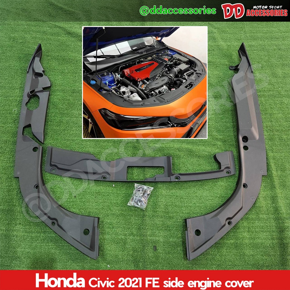 แผงข้างเครื่อง แผงปิดข้างเครื่อง honda civic 2021 2022 2023 2024 FE แผงปิดรอบเครื่อง 3 ชิ้น