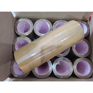 ยกลัง เทปใส เทปขุ่น หนา 50Mic ขนาด 2" 100หลา เทปปิดกล่องคุณภาพสูง เทประวังแตก เทปเสียงเบา