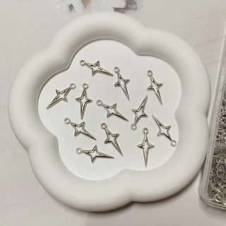 จี้โลหะสีเงิน อัลลอย 1 บาท/1 ชิ้น จี้ตกแต่งสีเงิน DIY น่ารักๆ พร้อมส่ง