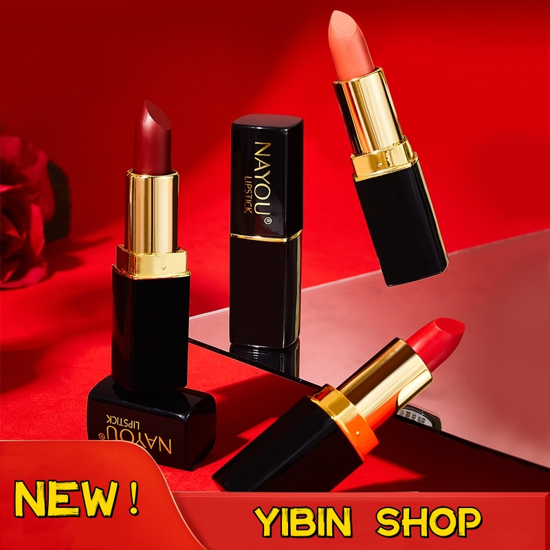 Nayou ลิปสติก ลิปกลอส ให้ความชุ่มชื้น กันน้ํา