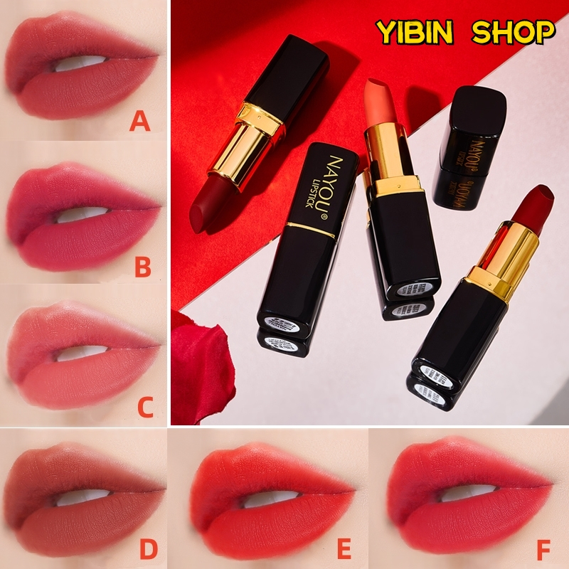 แต่งหน้าลิปสติกกันน้ำชุ่มชื้นนักเรียนหญิงตั้งครรภ์ลิปสติกใช้ได้ Nayou